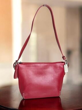 Coach Legacy Demi Red Leather Mini Shoulder Bag Y2K